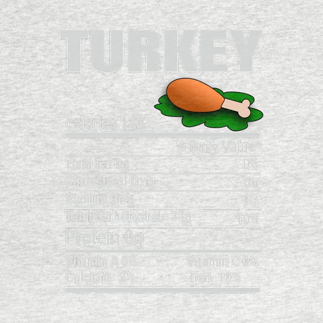 Turkey Nutrition Facts Family Matching Christmas by rami99